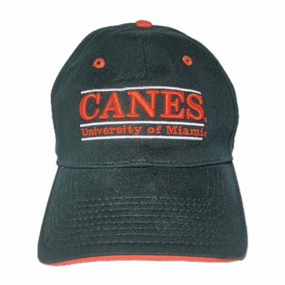 Vintage 90s Canes University Miami Cap Hurricanes Hat Logo One Size Fits Most